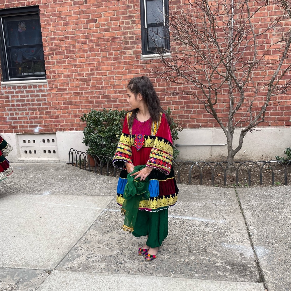 Colorful Traditional Dress with Embroidery